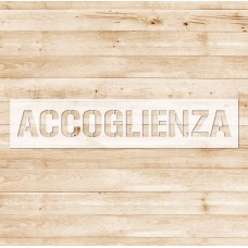 Stencil "Accoglienza" in polipropilene