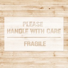 Stencil in polipropilene - Fragile - Handle with care