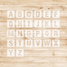 Kit stencil alfabeto in polipropilene