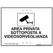 Tabella perimetrale in polipropilene "Area privata sottoposta a videosorveglianza"